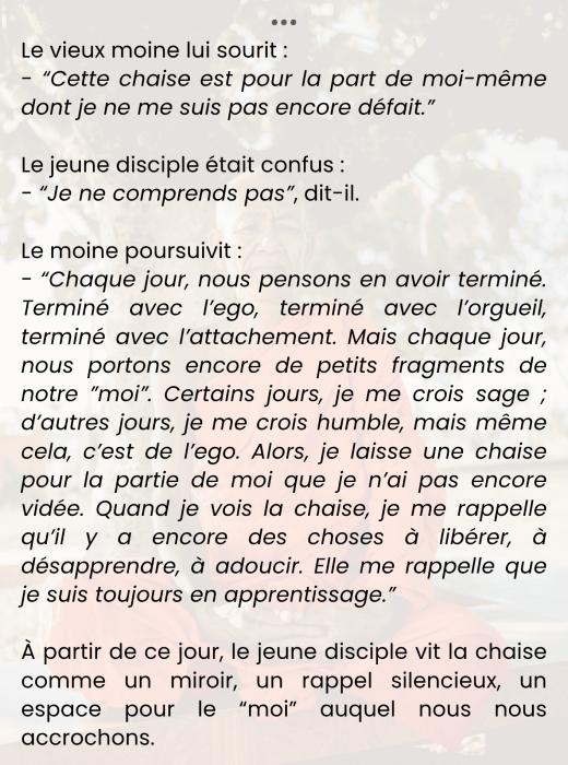 Lâcher-prise - Maître chaise vide - Coaching 2