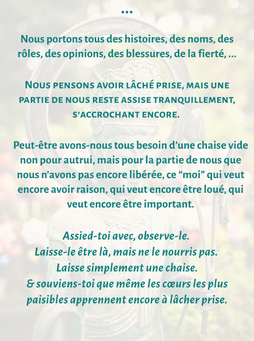 Lâcher-prise - Maître chaise vide - Coaching 3